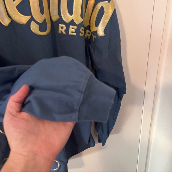 Disneyland Resort Mickey Mouse EARidescent Spirit Jersey Blue Gold Unisex Medium - Picture 5 of 12